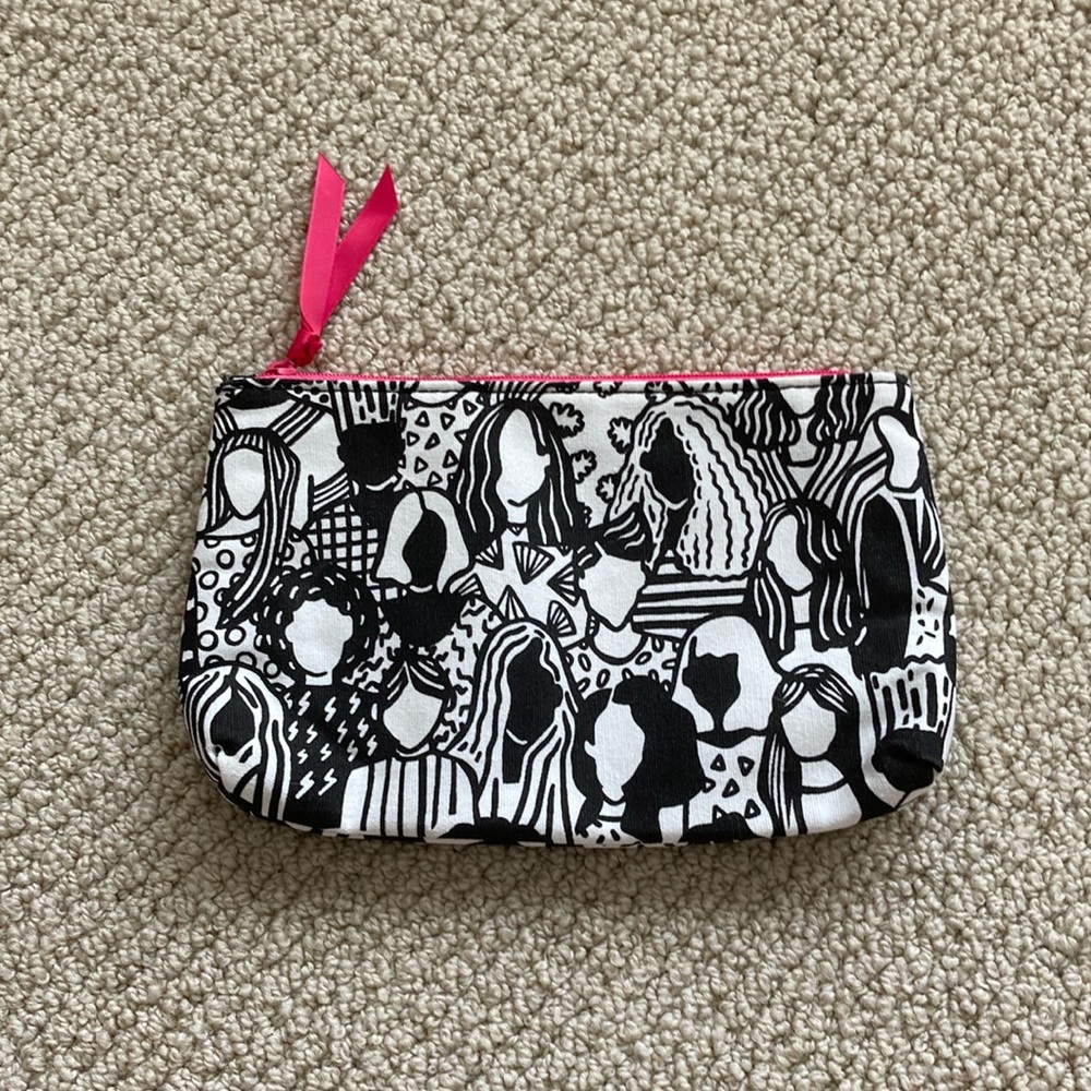 Ipsy x PeWitte Cosmetic Case Women’s Day Month Black White Bag 5.25” x 8.25”